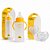 Kit Cimed João e Maria Baby: Mamadeira Fluxo Variável 360ml Para 0-6+Meses e Chupeta 0-6 Meses - Imagem 1