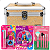 Kit Maquiagem Infantil Barbie CJT.1 Impala com Maleta Salmão e Pincéis - Imagem 1