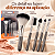 Kit Macrilan: 5 Pincéis Para Maquiagem Cinza Kp5-18 - Imagem 5