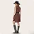 VESTIDO CURTO COFFEE ZENZ WESTERN - Imagem 1