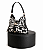 BOLSA COURO COW PRINT PRETO/BRANCO - Imagem 1