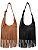 BOLSA COURO COM FRANJA - Imagem 1