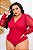 bODY PLUS SIZE DE MANGA LONGA EM TULE - Imagem 1