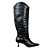 Bota Alice Couro Cano Longo Lohaz Preto - Imagem 1