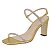 SANDALIA LUZ DA LUA LAMINATI GOLD SALTO BLOCO - Imagem 1