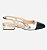 SCARPIN SLINGBACK COM SALTO BLOCO BAIXO METALIZADO DOURADO - Imagem 3