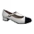 SAPATO BONECA MARRY JANE OFF WHITE/PRETO VERNIZ - Imagem 1
