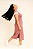 Vestido Canelado em malha cor rose - Imagem 2