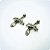 MINI BARBELL DECORADO COM STRASS E PINGENTE. (Unid.) - Imagem 1