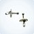 MINI BARBELL DECORADO COM STRASS E PINGENTE. (Unid.) - Imagem 2