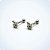 MINI BARBELL. decorado 4 pedras.  (Unid.) - Imagem 1