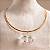 Gargantilha Cristal com Base Banhada a Ouro - Imagem 2