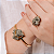 Bracelete Pirita Dourado com Base Banhado a Ouro - Imagem 2