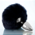 Plug Anal Rabo De Coelho Pompom Aço Médio Preto - Imagem 2