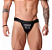 Cueca Masculina Jockstrap Preta Com Frase - Imagem 1