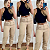 DUPLICADO - Calça Zara feminina tamanho:G. Cor nude - Imagem 1
