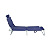 Espreguiçadeira Textilene e Alumínio Azul Marinho Bel - Imagem 3