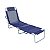 Espreguiçadeira Textilene e Alumínio Azul Marinho Bel - Imagem 1
