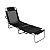 Espreguiçadeira em Alumínio e Textilene Preta Bel - Imagem 1