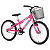 Bicicleta Aro 20 MTB Com Cesta C23 V-Brake Sweet Girl Rosa Chiclete - Mormaii - Imagem 1