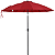 Ombrelone Chino Articulado Fibra de Vidro 2,50m Vermelho Bel - Imagem 1