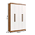 Guarda-Roupa Doripel Melbourne 4 Portas e 2 Gavetas 100% MDF – Off White/Nogueira - Imagem 3