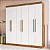Guarda‑Roupa Casal Doripel Darwin 6 Portas 4 Gavetas 100% MDF - Off White/Nogueira - Imagem 4