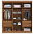 Guarda‑Roupa Casal Doripel Darwin 6 Portas 4 Gavetas 100% MDF - Off White/Nogueira - Imagem 2