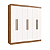Guarda‑Roupa Casal Doripel Darwin 6 Portas 4 Gavetas 100% MDF - Off White/Nogueira - Imagem 1