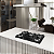 Cooktop Safe 5 Bocas Fogatti Preto Vidro 6mm Temperado GLP com Ferro Fundido Bivolt - Imagem 3