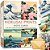 Hokusai Prints Note Cards - 12 Cards: 12 Blank Cards In 6 Lovely Prints (2 Each) With 12 Patterned Envelopes In A Keepsake Box-.. - Imagem 1