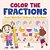 Color The Fractions - Grade 1 Math Book Children's Fraction Books-.. - Imagem 1