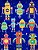Robots Sticker Album For Boys: 100 Plus Pages For Permanent Sticker Collection, Activity Book For Boys - 8.5 By 11-.. - Imagem 1