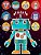 Robots Sticker Album 2 For Boys: 100 Plus Pages For Permanent Sticker Collection, Activity Book For Boys - 8.5 By 11-.. - Imagem 1