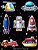 Sticker Album For Boys: 100 Plus Pages For Permanent Sticker Collection, Activity Book For Boys, Black - 8.5 By 11-.. - Imagem 1