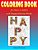 Coloring Book For Teens Or Adults With Happy Relaxing Words-.. - Imagem 1