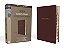 Niv, Reference Bible, Giant Print, Leather-Look, Burgundy, Red Letter Edition, Indexed, Comfort Print-.. - Imagem 1