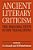 Ancient Literary Criticism: The Principal Texts In New Translations-.. - Imagem 1