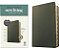 Nlt Thinline Reference Bible, Filament Enabled (Genuine Leather, Olive Green, Indexed, Red Letter)-.. - Imagem 1