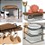 Conjunto Organizador Armário Cozinha Kit 6 Peças Prateleira Elegance Preto - DiCarlo - Imagem 2