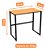 Mesa Escrivaninha Industrial Escritório Estudos Computador 80 cm Preto/Corazzi - DiCarlo - Imagem 5