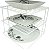 Organizador Para Pratos Quadrado Essence Branco - DiCarlo - Imagem 3