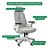 Cadeira Ergonômica Escritório Gamer Presidente Branca/cinza Helene Special - Elements - Imagem 5