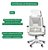 Cadeira Ergonômica Escritório Gamer Presidente Branca/cinza Helene Special - Elements - Imagem 10