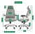 Cadeira Ergonômica Escritório Gamer Presidente Branca/cinza Helene Special - Elements - Imagem 12