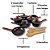 Jogo De Panelas Indução 10 Peças Revestimento Cerâmico Style Cook Black - Mimo Style - Imagem 3