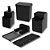 Kit Organizador De Pia 5 Peças Cozinha Single Preto - Coza - Imagem 1