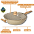 Panela Wok Frigideira C/ Tampa 31cm 5,5l Antiadente Cerâmica Cinza Dust - Oster - Imagem 4