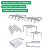 Kit Organizador Armário Conjunto 7 Peças Essence Branco - DiCarlo - Imagem 5