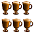 Jogo 6 Canecas Xícaras Cappuccino Dolce Gusto Nespresso 270ml - Imagem 1